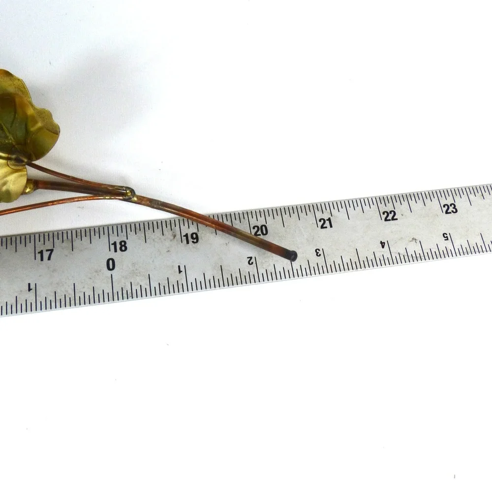 Home Interiors Vintage Ivy Leaf Branch Brass Gold Toned Metal Wall Decor 2 Piece